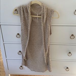Anthropologie Cream Knit Vest - S